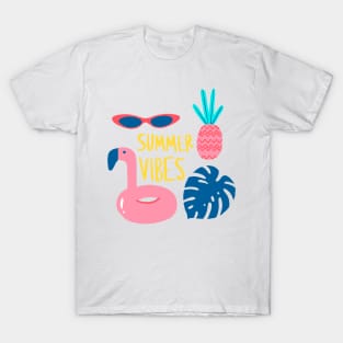 Summer Vibes Flamingo T-Shirt